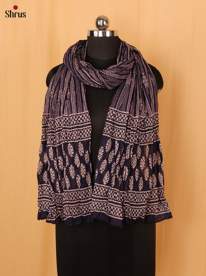 Blue Bandhani Cotton Dupatta - Shop on Shrus.com