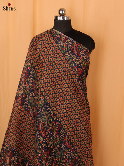 Blue Floral Print Cotton Dupatta - Shop on Shrus.com