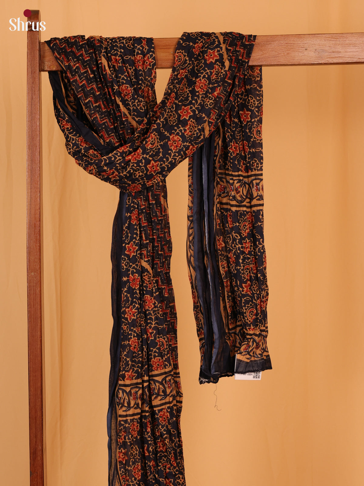 Blue Ajrakh Cotton Dupatta - Shop on Shrus.com