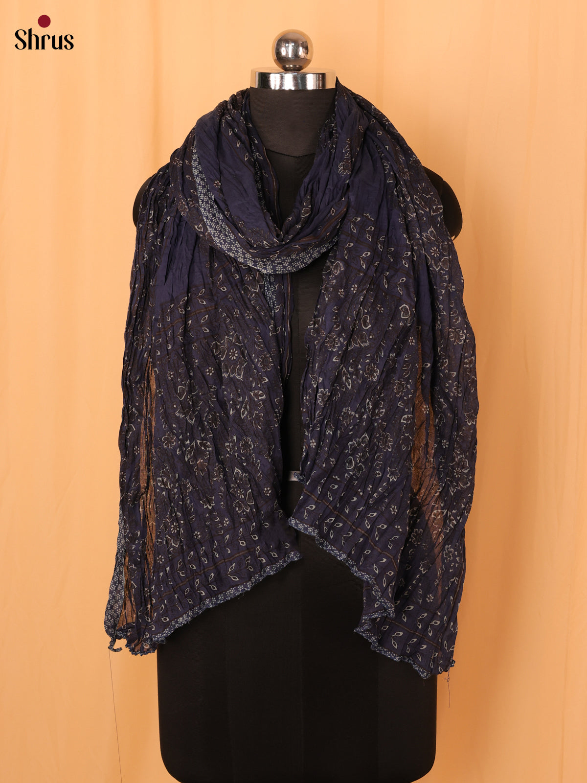 Brown Ajrakh Cotton Mix Dupatta - Shop on Shrus.com