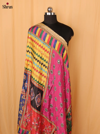 Multi Colour Floral Print Semi Dola Dupatta - MCL21161 - Shop on Shrus.com