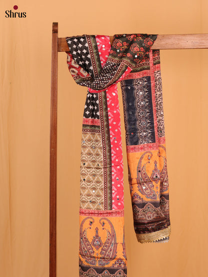 Multi Colour Floral Print Semi Dola Dupatta - MCL21165 - Shop on Shrus.com