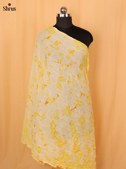 Yellow Shibori Cotton Dupatta - MCL21168 - Shop on Shrus.com