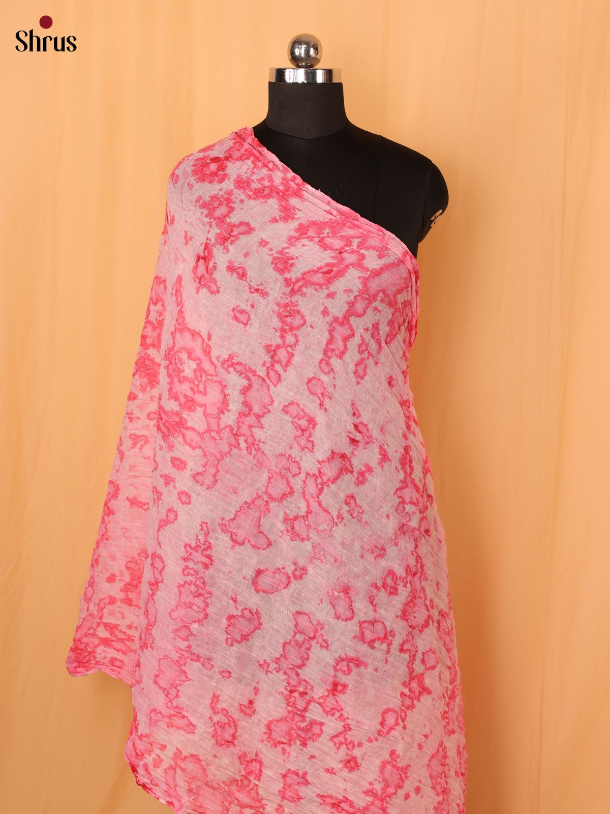Pink Shibori Cotton Dupatta - MCL21169 - Shop on Shrus.com