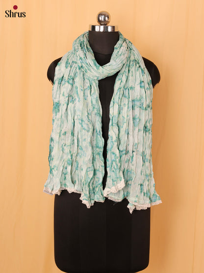Green Shibori Cotton Dupatta - MCL21171 - Shop on Shrus.com