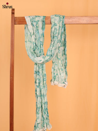 Green Shibori Cotton Dupatta - MCL21171 - Shop on Shrus.com