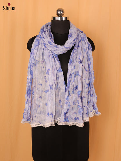 Blue Shibori Cotton Dupatta - MCL21172 - Shop on Shrus.com