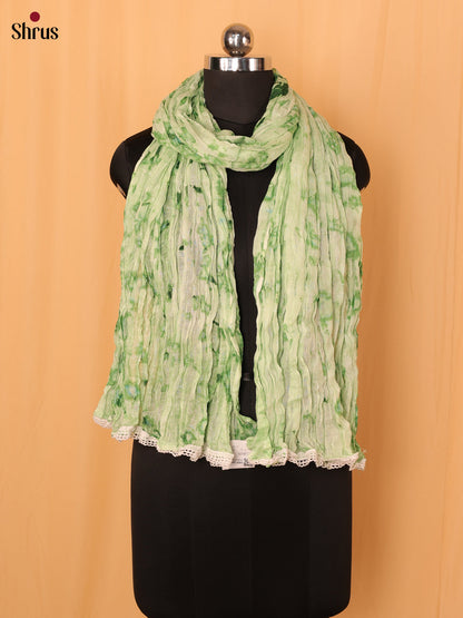 Green Shibori Cotton Dupatta - MCL21173 - Shop on Shrus.com
