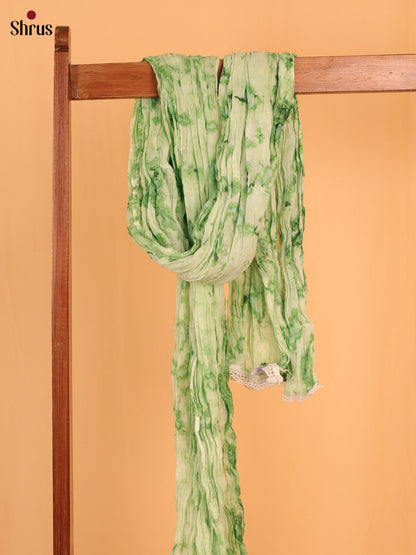 Green Shibori Cotton Dupatta - MCL21173 - Shop on Shrus.com