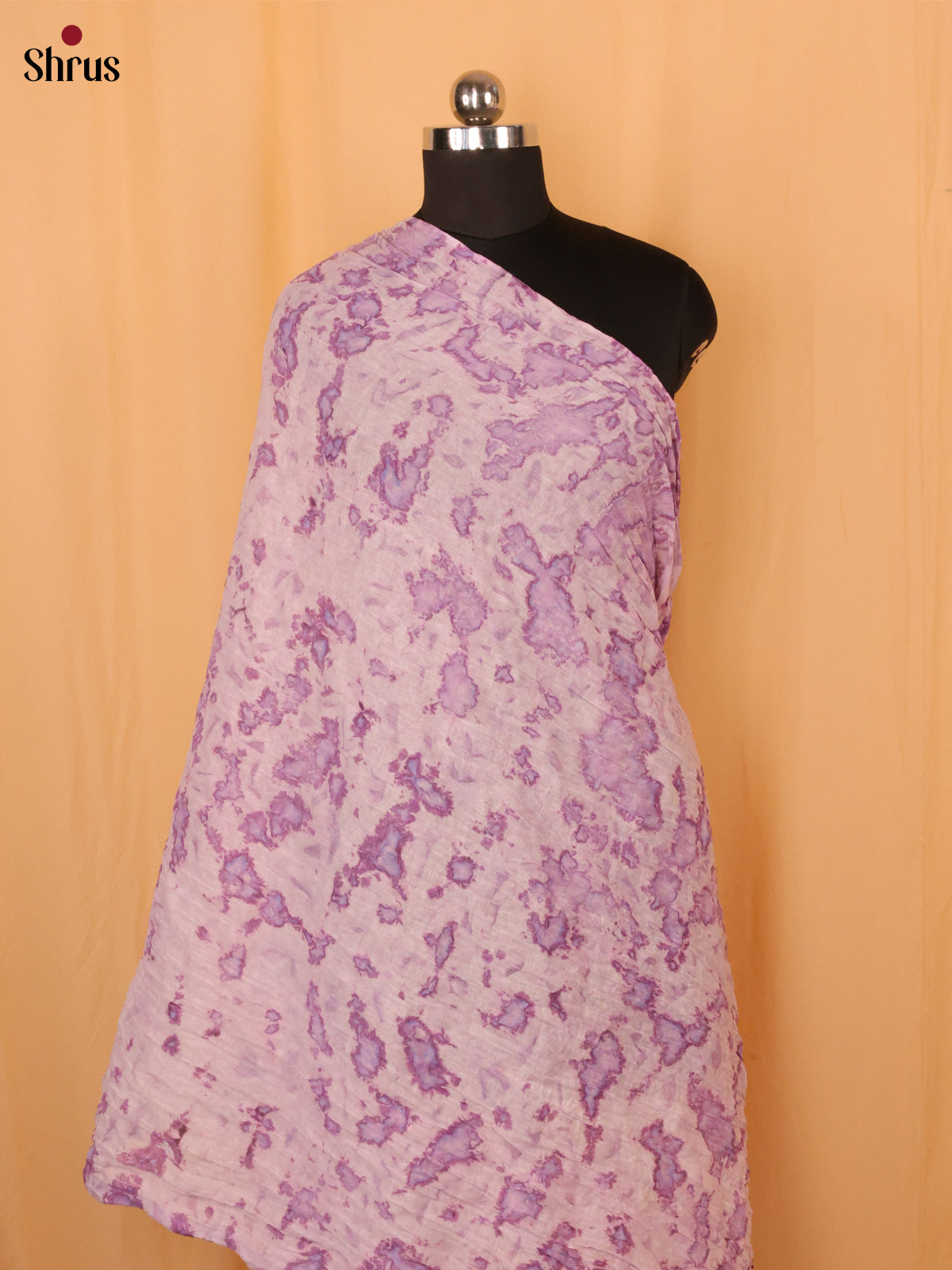 Lavender Shibori Cotton Dupatta - MCL21174 - Shop on Shrus.com