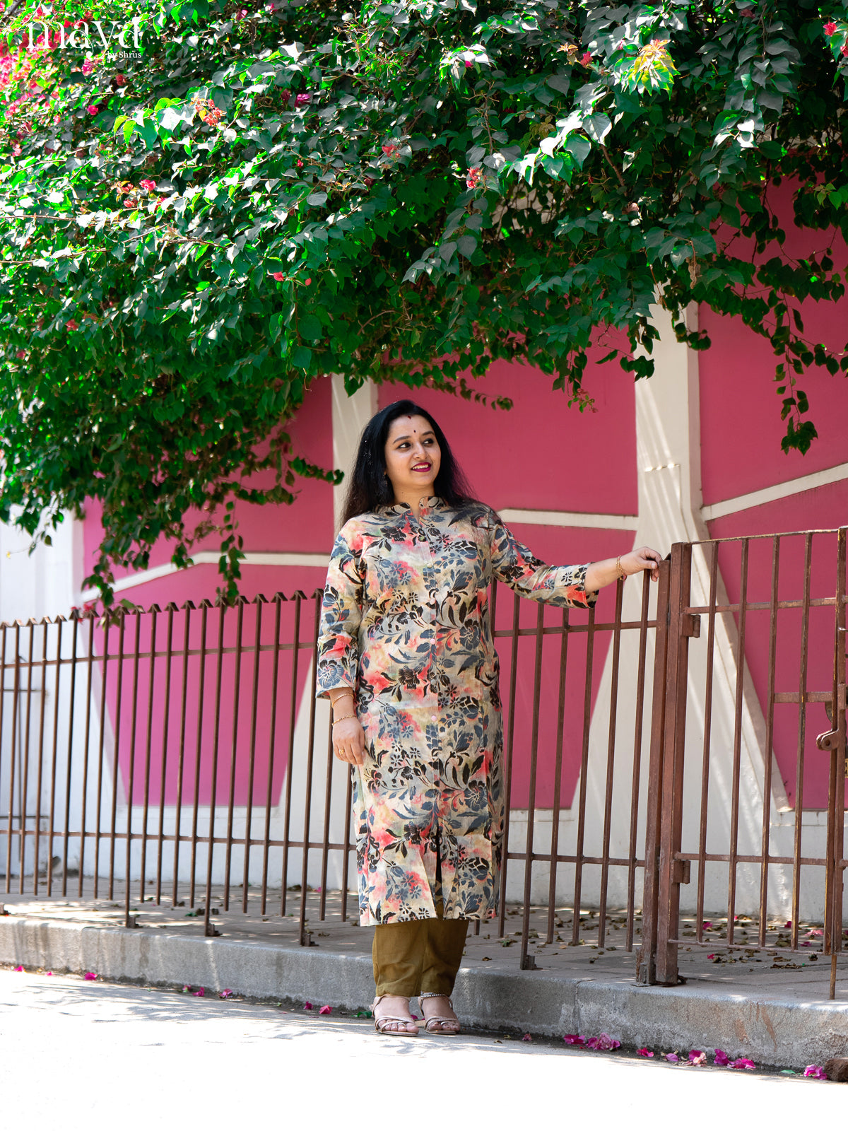 Multi Floral Printed colour Rayon Kurti - Shop on Shrus.com