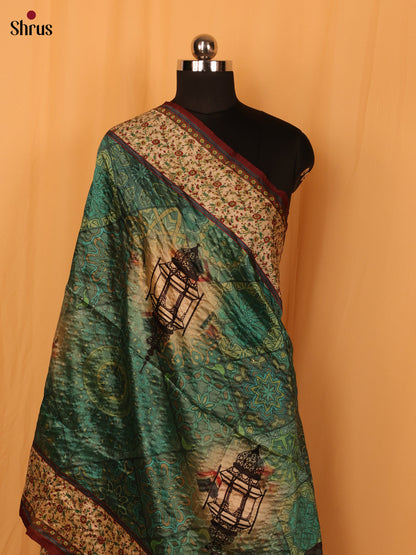 Multi colour Digital Print Semi Silk Dupatta - MCL28080 - Shop on Shrus.com