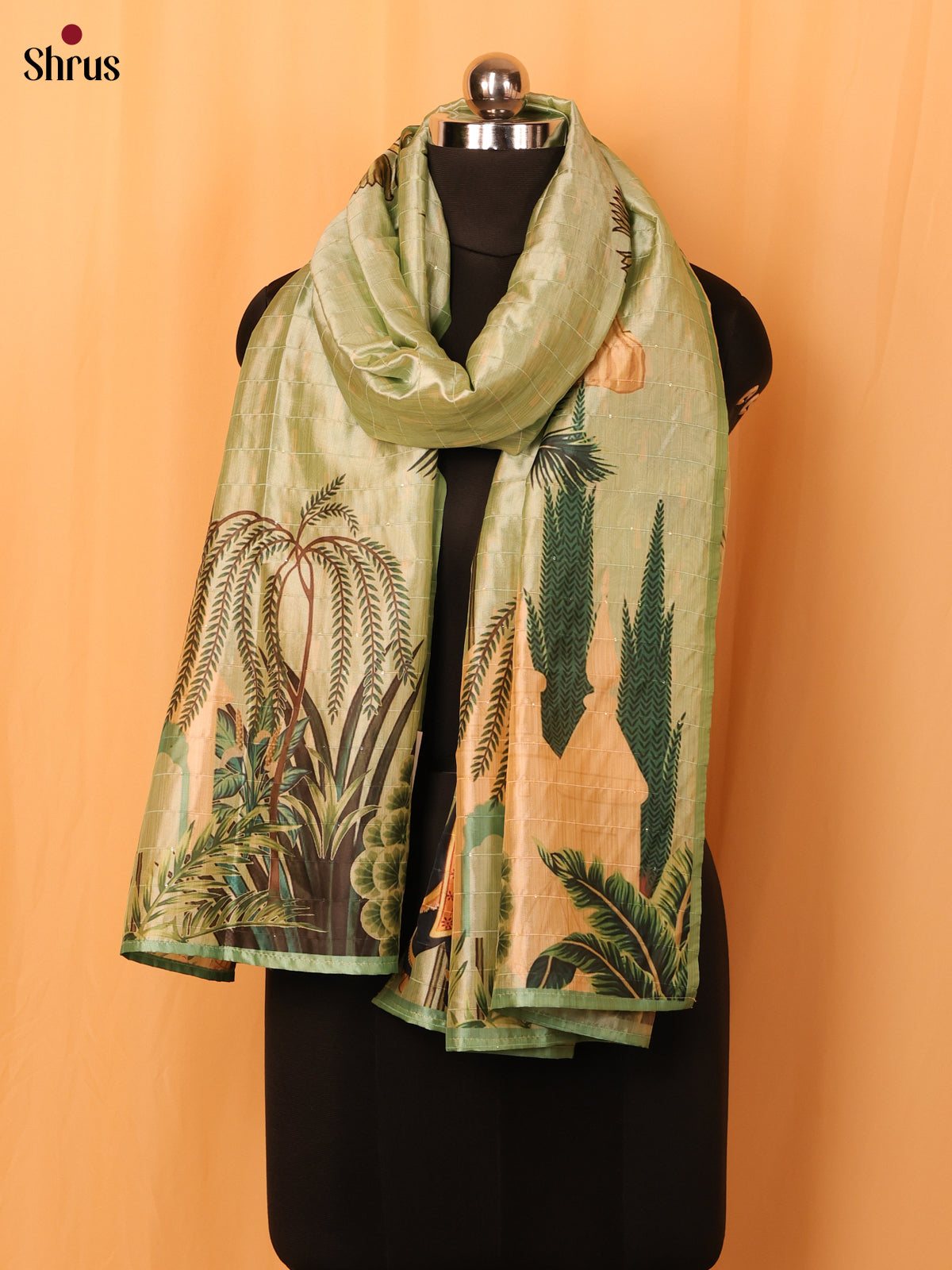 11A Multi colour Digital Print Semi Silk Dupatta - MCL28086 - Shop on Shrus.com