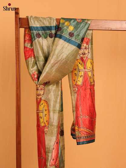 Multi colour Digital Print Semi Silk Dupatta - Shop on Shrus.com