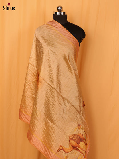 Cream Digital Print Semi Silk Dupatta - MCL28103 - Shop on Shrus.com