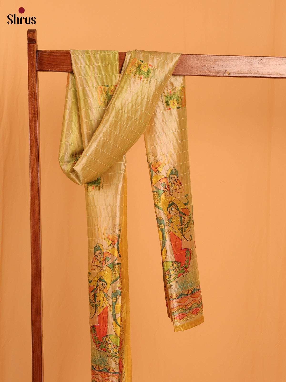 Multi colour Digital Print Semi Silk Dupatta - Shop on Shrus.com