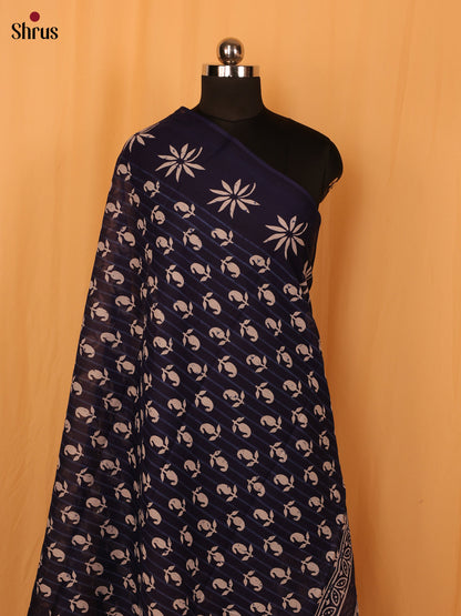 Blue Jaipuri Print Cotton Dupatta - Shop on Shrus.com