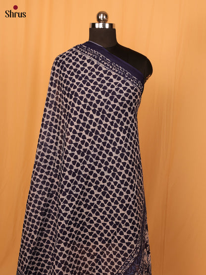 Blue Jaipuri Print Cotton Dupatta - MCL28125 - Shop on Shrus.com