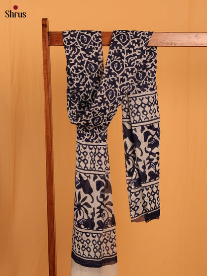 Blue Jaipuri Print Cotton Dupatta - MCL28126 - Shop on Shrus.com
