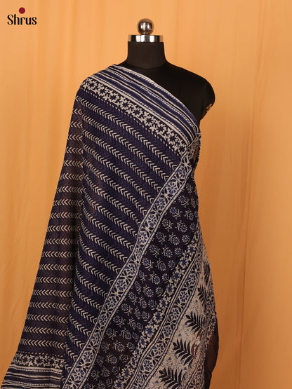 Blue Jaipuri Print Cotton Dupatta - MCL28127 - Shop on Shrus.com