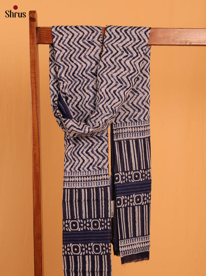 Blue Jaipuri Print Cotton Dupatta - MCL28128 - Shop on Shrus.com