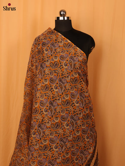 Yellow Kalamkari Cotton Dupatta - MCL28141 - Shop on Shrus.com