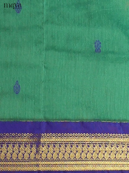 Teal Green & Blue Kalyani Cotton Unstitched Top & Dupatta - MDA10004 - Shop on Shrus.com