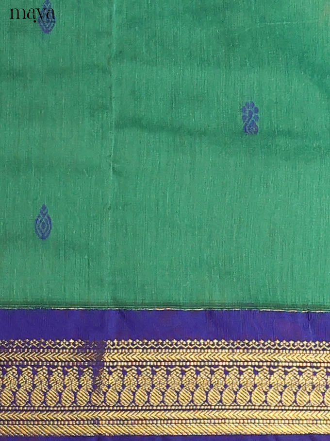 Teal Green & Blue Kalyani Cotton Unstitched Top & Dupatta - MDA10004 - Shop on Shrus.com