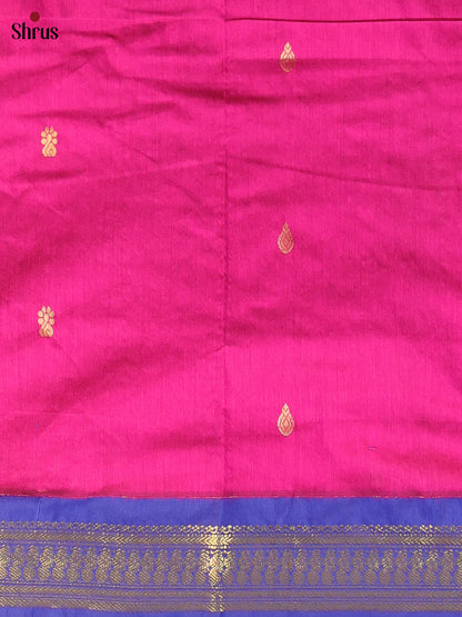Majenta Pink & Blue   - Kalyani Cotton unstitched Top & Dupatta- MDA10005 - Shop on Shrus.com