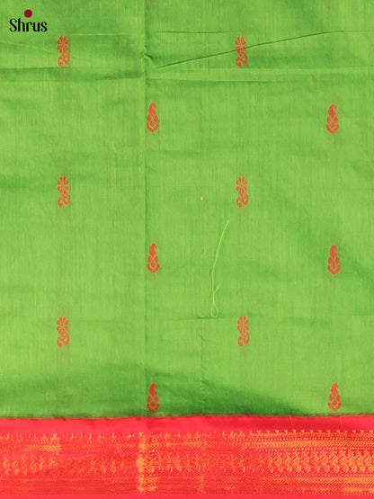 Green & Red - Kalyani Cotton Unstitched Top & Dupatta - MDA10006 - Shop on Shrus.com