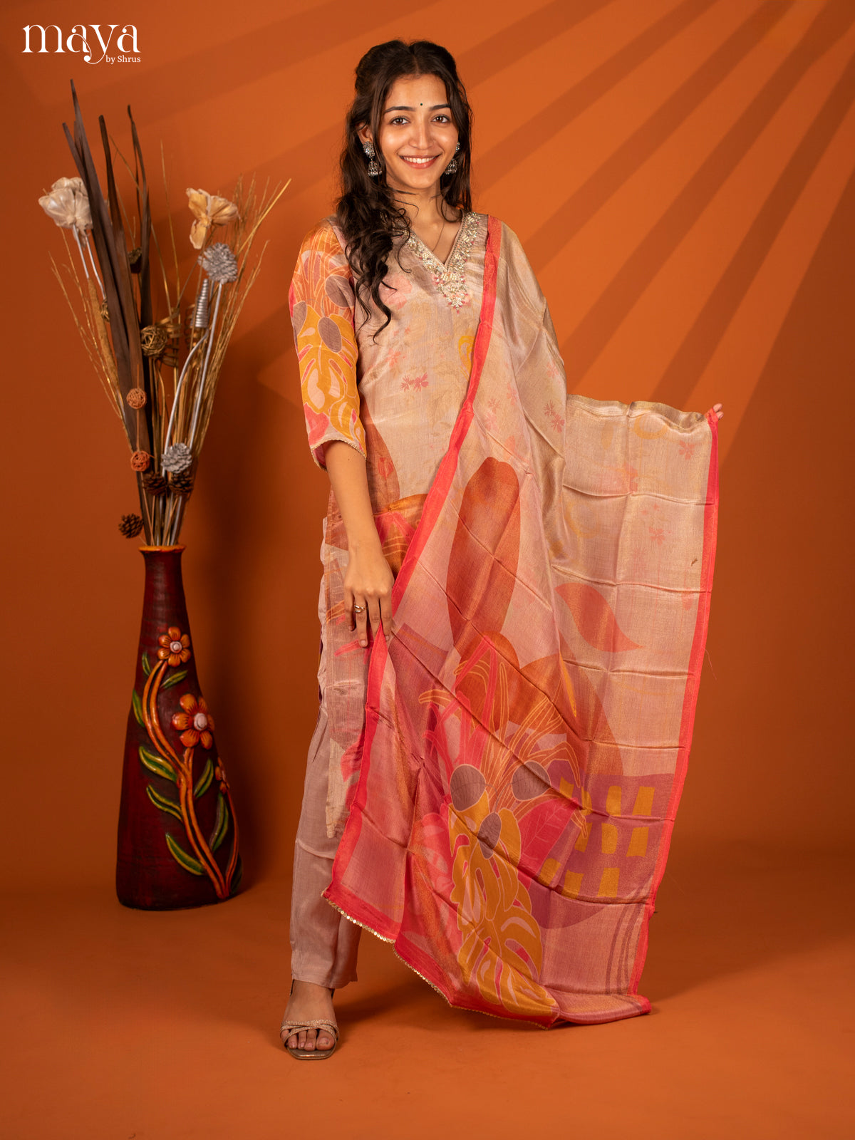Embroidered Rayon 3Pc Purple Salwar Suit- Top, Bottom & Dupatta - Shop on Shrus.com