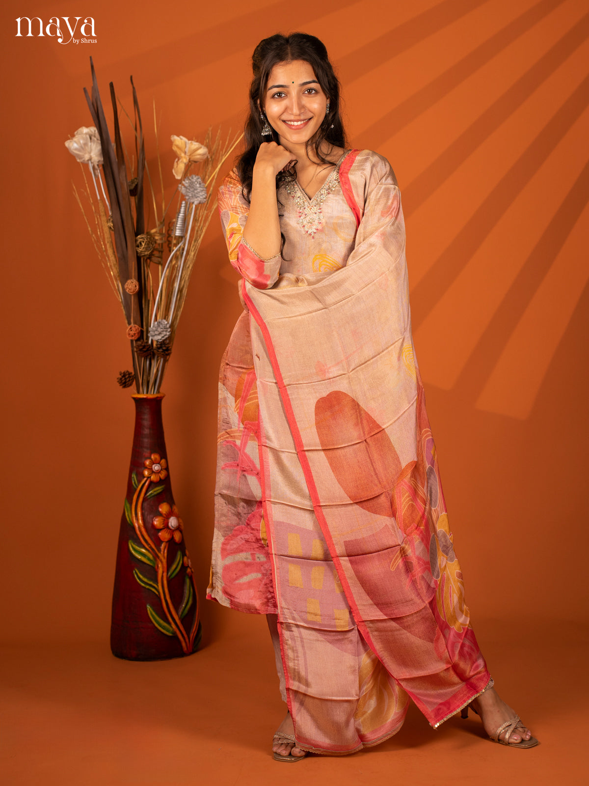 Embroidered Rayon 3Pc Purple Salwar Suit- Top, Bottom & Dupatta - Shop on Shrus.com