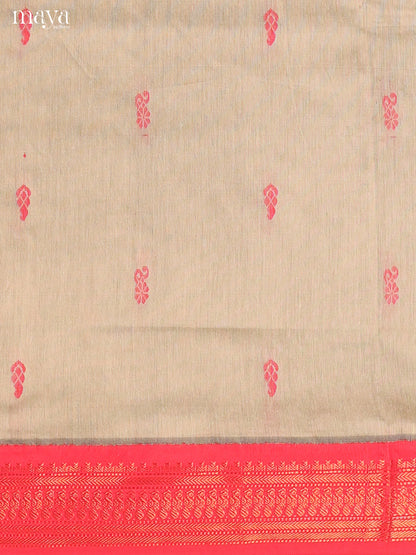Grey & Maroon Kalyani Cotton Unstitched Top & Dupatta- MDA22007 - Shop on Shrus.com