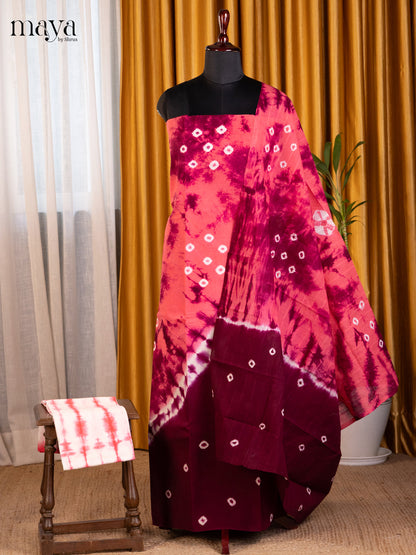 Pink & Maroon - Shibori Salwar
