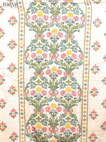 Cream & Pink - Cotton salwar