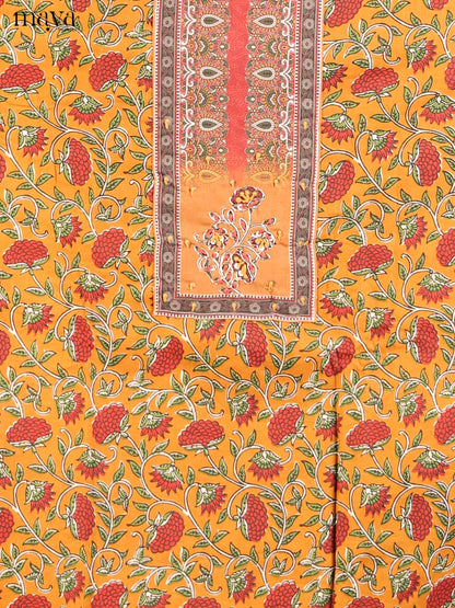 Mustard & Red - Cotton salwar