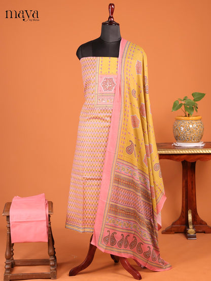 Yellow  & Pink - MDD21017 - Cotton salwar