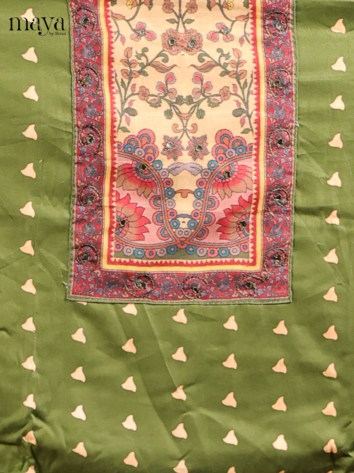Green & Cream - MDD21047 - Cotton salwar