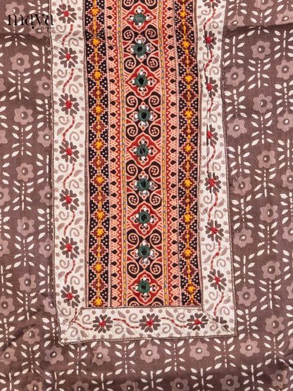Brown & Cream - Cotton salwar