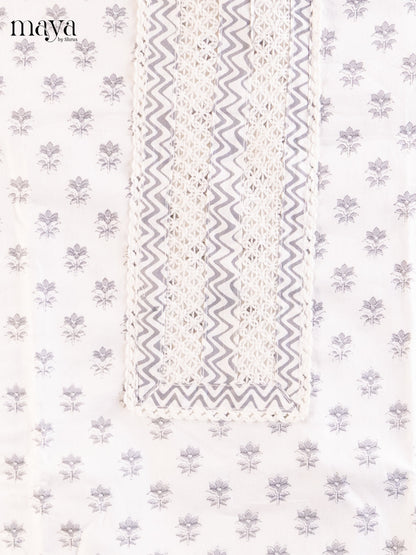 White & Grey- Cotton salwar