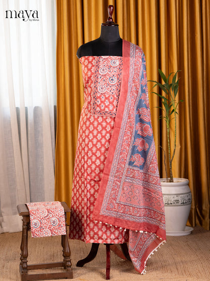 Peachish Orange - Cotton salwar
