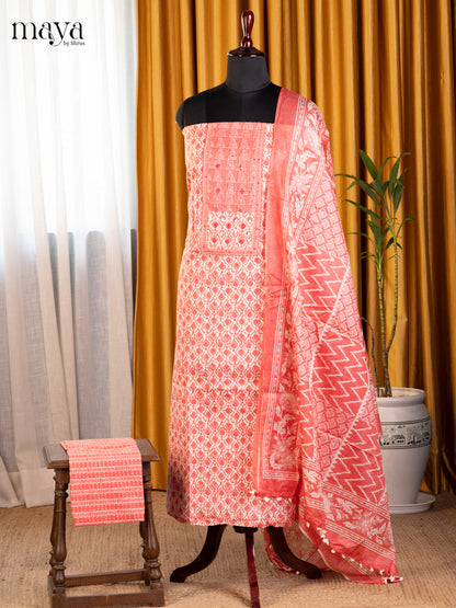 Cream & Pink  - Cotton salwar