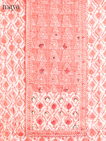 Cream & Pink  - Cotton salwar