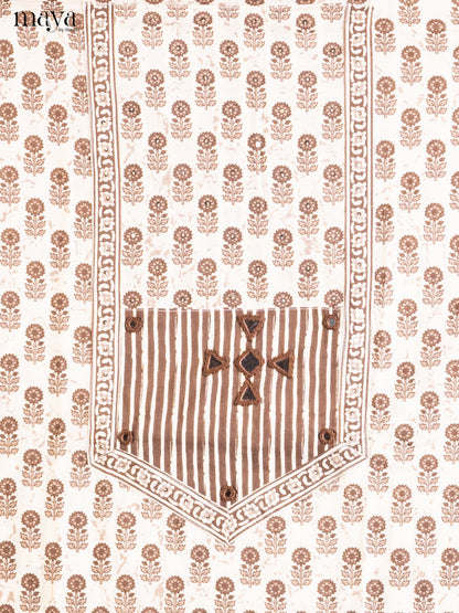 Cream - Cotton salwar