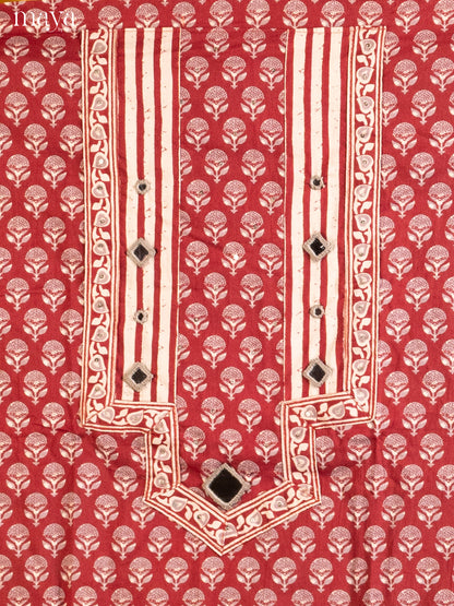Red & Cream - Cotton salwar
