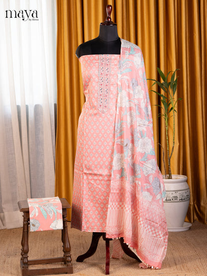 Peachish Pink - Cotton salwar