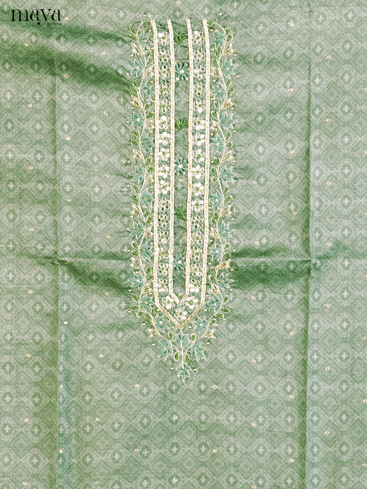 Green & Cream- Cotton salwar