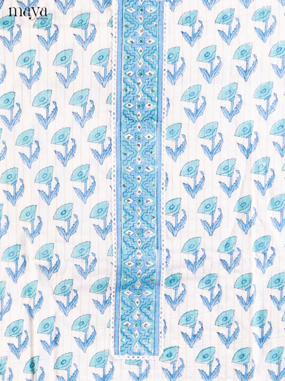 White & Blue - Cotton salwar
