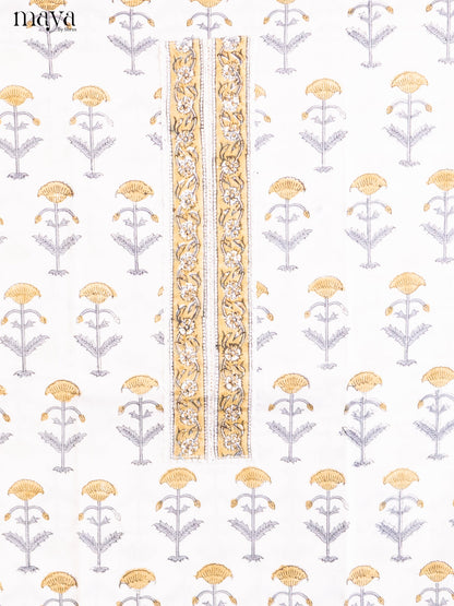 White & Blue - Cotton salwar