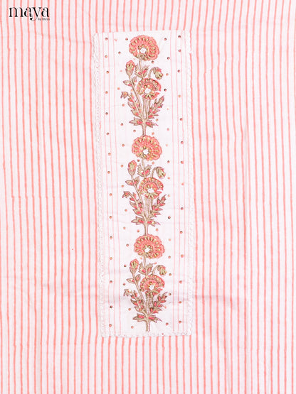 Cream & Pink  Cotton salwar